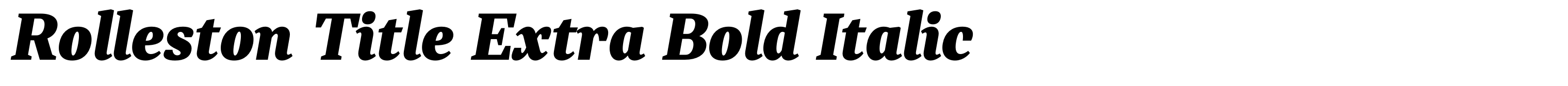 Rolleston Title Extra Bold Italic